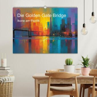 Die Golden Gate Bridge - Ikone am Pazifik (Wandkalender 2027 DIN A2 quer), CALVENDO Monatskalender