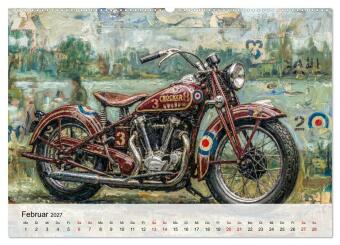 Kult-Motorräder der USA (hochwertiger Premium Wandkalender 2027 DIN A2 quer), Kunstdruck in Hochglanz