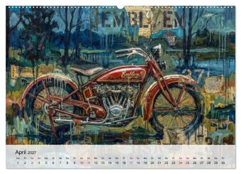 Kult-Motorräder der USA (hochwertiger Premium Wandkalender 2027 DIN A2 quer), Kunstdruck in Hochglanz