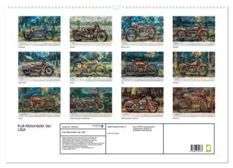 Kult-Motorräder der USA (Wandkalender 2027 DIN A2 quer), CALVENDO Monatskalender