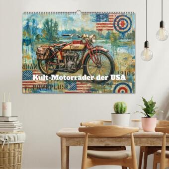 Kult-Motorräder der USA (Wandkalender 2027 DIN A2 quer), CALVENDO Monatskalender