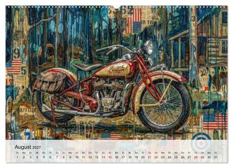 Kult-Motorräder der USA (Wandkalender 2027 DIN A2 quer), CALVENDO Monatskalender