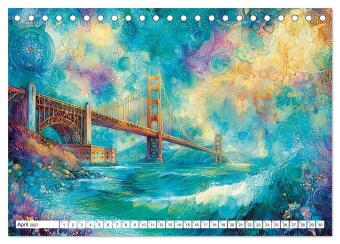 Die Golden Gate Bridge - Ikone am Pazifik (Tischkalender 2027 DIN A5 quer), CALVENDO Monatskalender