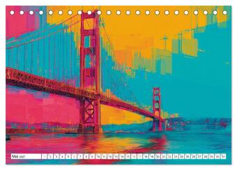 Die Golden Gate Bridge - Ikone am Pazifik (Tischkalender 2027 DIN A5 quer), CALVENDO Monatskalender