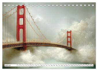 Die Golden Gate Bridge - Ikone am Pazifik (Tischkalender 2027 DIN A5 quer), CALVENDO Monatskalender