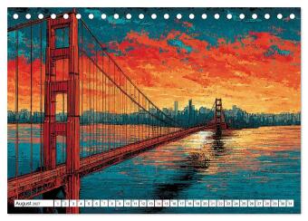 Die Golden Gate Bridge - Ikone am Pazifik (Tischkalender 2027 DIN A5 quer), CALVENDO Monatskalender