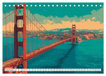 Die Golden Gate Bridge - Ikone am Pazifik (Tischkalender 2027 DIN A5 quer), CALVENDO Monatskalender