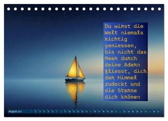 Segeln - mit einem Augenzwinkern (Tischkalender 2027 DIN A5 quer), CALVENDO Monatskalender