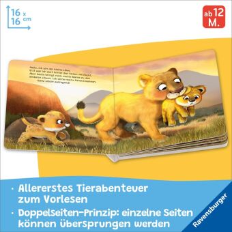 "Hallo, hier bin ich!", ruft der kleine Löwe - Erste Vorlesegeschichte für Kinder ab 1 Jahr