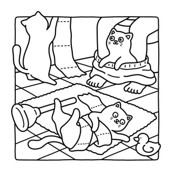 Cozy Coloring - Naughty Cats