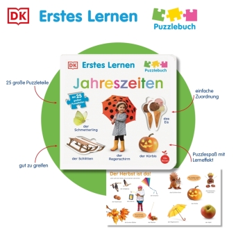 Erstes Lernen Puzzlebuch. Jahreszeiten