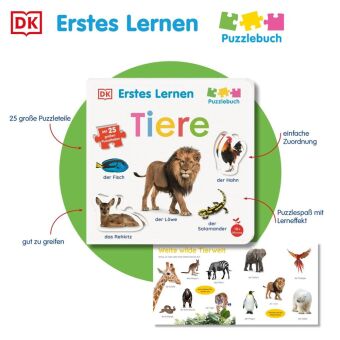 Erstes Lernen Puzzlebuch. Tiere