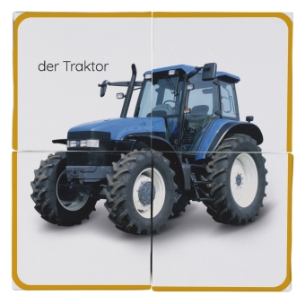 Erstes Lernen Würfelpuzzle. Bauernhof