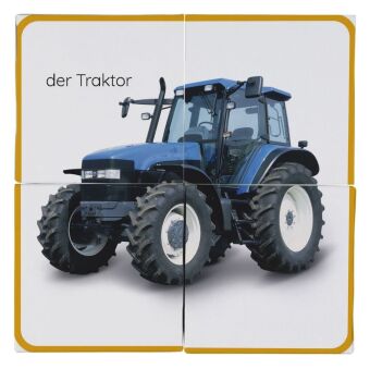 Erstes Lernen Würfelpuzzle. Bauernhof