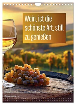 Im Zeichen des Weins - Gedanken für Geniesser (Wandkalender 2027 DIN A4 hoch), CALVENDO Monatskalender