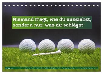 Golf - zwischen Grün und Gedanken (Tischkalender 2027 DIN A5 quer), CALVENDO Monatskalender