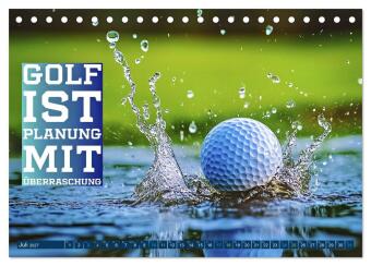 Golf - zwischen Grün und Gedanken (Tischkalender 2027 DIN A5 quer), CALVENDO Monatskalender