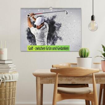 Golf - zwischen Grün und Gedanken (Wandkalender 2027 DIN A3 quer), CALVENDO Monatskalender