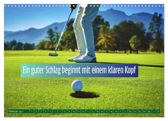 Golf - zwischen Grün und Gedanken (Wandkalender 2027 DIN A3 quer), CALVENDO Monatskalender