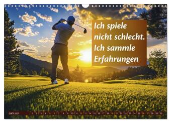 Golf - zwischen Grün und Gedanken (Wandkalender 2027 DIN A3 quer), CALVENDO Monatskalender