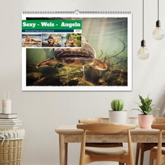 Sexy - Wels - Angeln (Wandkalender 2027 DIN A2 quer), CALVENDO Monatskalender