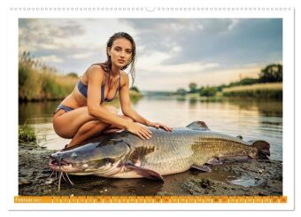 Sexy - Wels - Angeln (Wandkalender 2027 DIN A2 quer), CALVENDO Monatskalender