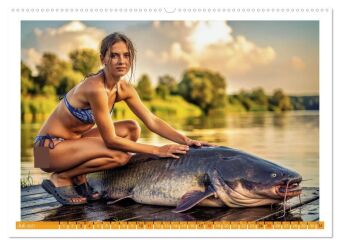 Sexy - Wels - Angeln (Wandkalender 2027 DIN A2 quer), CALVENDO Monatskalender
