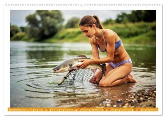 Sexy - Wels - Angeln (Wandkalender 2027 DIN A2 quer), CALVENDO Monatskalender