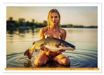 Sexy - Wels - Angeln (Wandkalender 2027 DIN A2 quer), CALVENDO Monatskalender