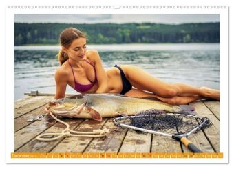 Sexy - Wels - Angeln (Wandkalender 2027 DIN A2 quer), CALVENDO Monatskalender