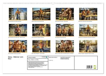 Sexy - Männer vom Bau (Wandkalender 2027 DIN A2 quer), CALVENDO Monatskalender