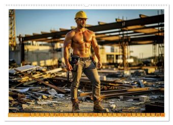 Sexy - Männer vom Bau (Wandkalender 2027 DIN A2 quer), CALVENDO Monatskalender