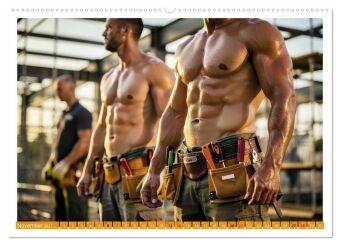 Sexy - Männer vom Bau (Wandkalender 2027 DIN A2 quer), CALVENDO Monatskalender