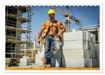 Sexy - Männer vom Bau (Tischkalender 2027 DIN A5 quer), CALVENDO Monatskalender