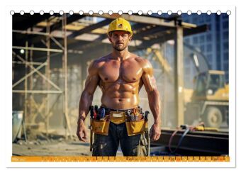 Sexy - Männer vom Bau (Tischkalender 2027 DIN A5 quer), CALVENDO Monatskalender