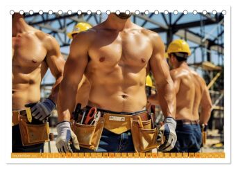 Sexy - Männer vom Bau (Tischkalender 2027 DIN A5 quer), CALVENDO Monatskalender