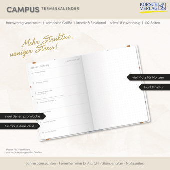 Terminkalender Campus Schmetterlinge 18 Monate 2027/2028