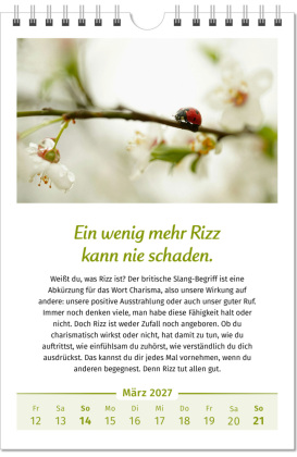 Der Lebensfreude-Kalender 2027 im Großformat