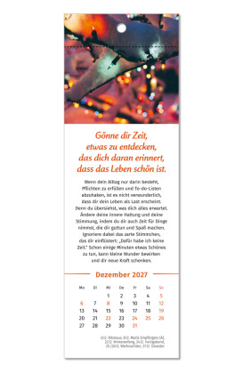 Der Lebensfreude-Lesezeichenkalender 2027