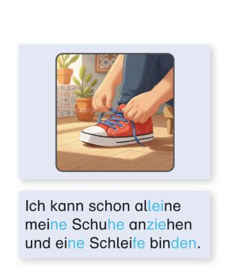 Ich kann Sätze lesen Teil 3 in Sprechsilben- Ich schreibe schon alleine ...