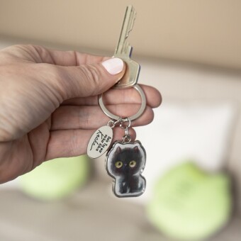 Schlüsselanhänger Motiv "Katze"