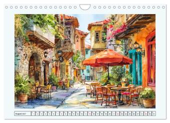 Bulgarien. Künstlerische Aquarelle zwischen Altstadt und Meer (Wandkalender 2027 DIN A4 quer), CALVENDO Monatskalender