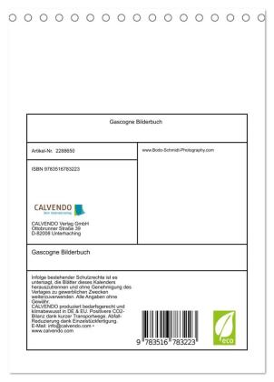 Gascogne Bilderbuch (Tischkalender 2027 DIN A5 hoch), CALVENDO Monatskalender