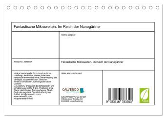 Fantastische Mikrowelten. Im Reich der Nanogärtner (Tischkalender 2027 DIN A5 quer), CALVENDO Monatskalender