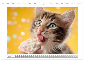 Miau macht glücklich (Wandkalender 2027 DIN A4 quer), CALVENDO Monatskalender