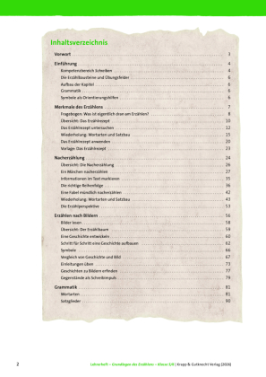 Grundlagen des Erzählens - Klasse 5/6 - Lehrerheft