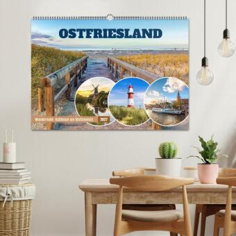 OSTFRIESLAND Wundervolle Halbinsel am Wattenmeer (Wandkalender 2027 DIN A2 quer), CALVENDO Monatskalender