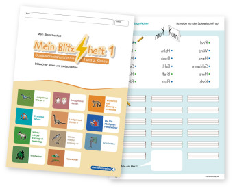 Mein Blitzheft 1 und Meine Blitzlesekarten Set 1-3 mit Stift "Alles in einem"