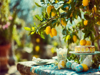 CALVENDO Puzzle Ostern schmeckt nach Sonne und süßer Zitronenfreude | 1000 Teile Lege-Größe 64x48cm Foto-Puzzle für glückliche Stunden