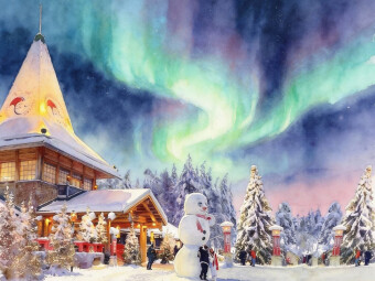 CALVENDO Puzzle Rovaniemi in Finnland | 1000 Teile Lege-Größe 64x48cm Foto-Puzzle für glückliche Stunden